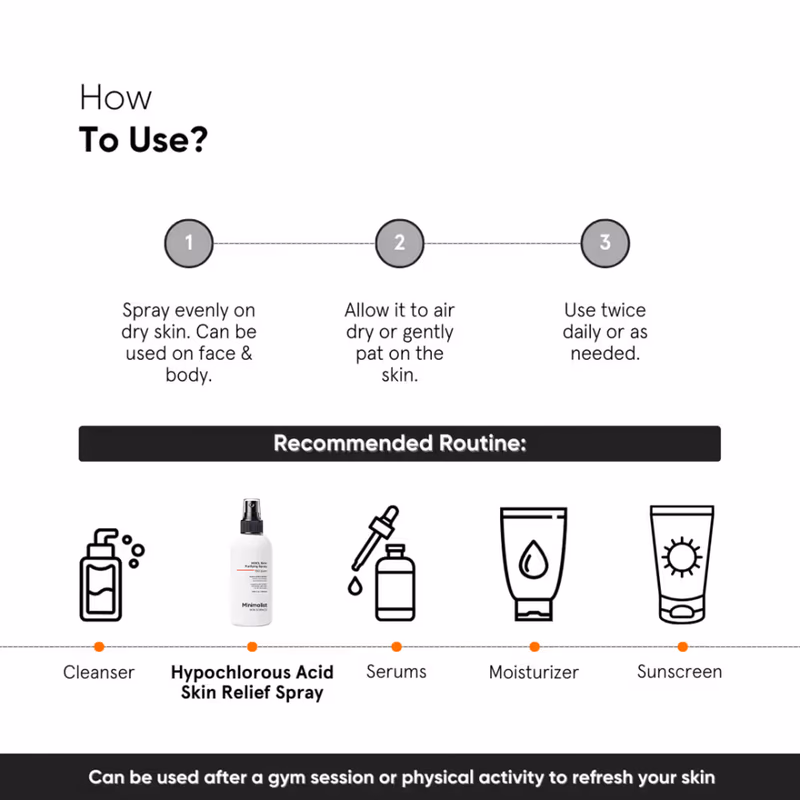 MINIMALIST - HOCL SKIN - PURIFYING SPRAY - 150 PPM - FACE & BODY SPRAY
