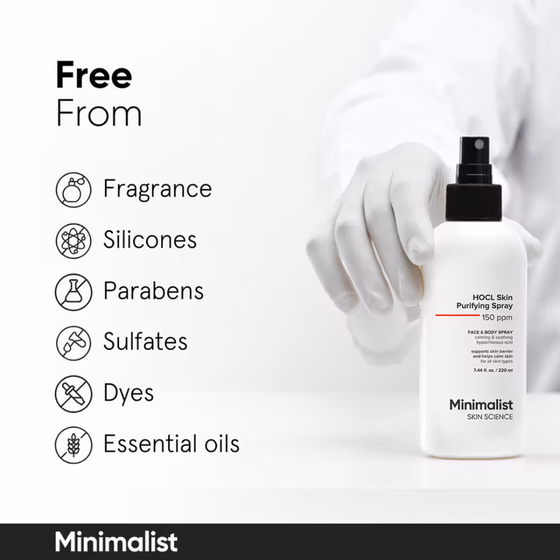 MINIMALIST - HOCL SKIN - PURIFYING SPRAY - 150 PPM - FACE & BODY SPRAY