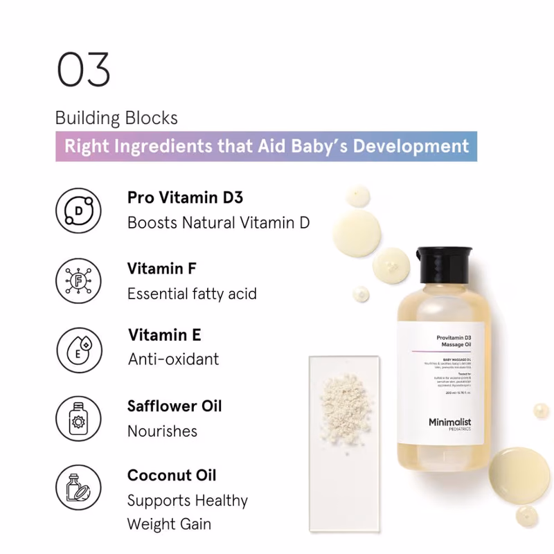 Minimalist - Baby - Provitamin D3 Massage Oil