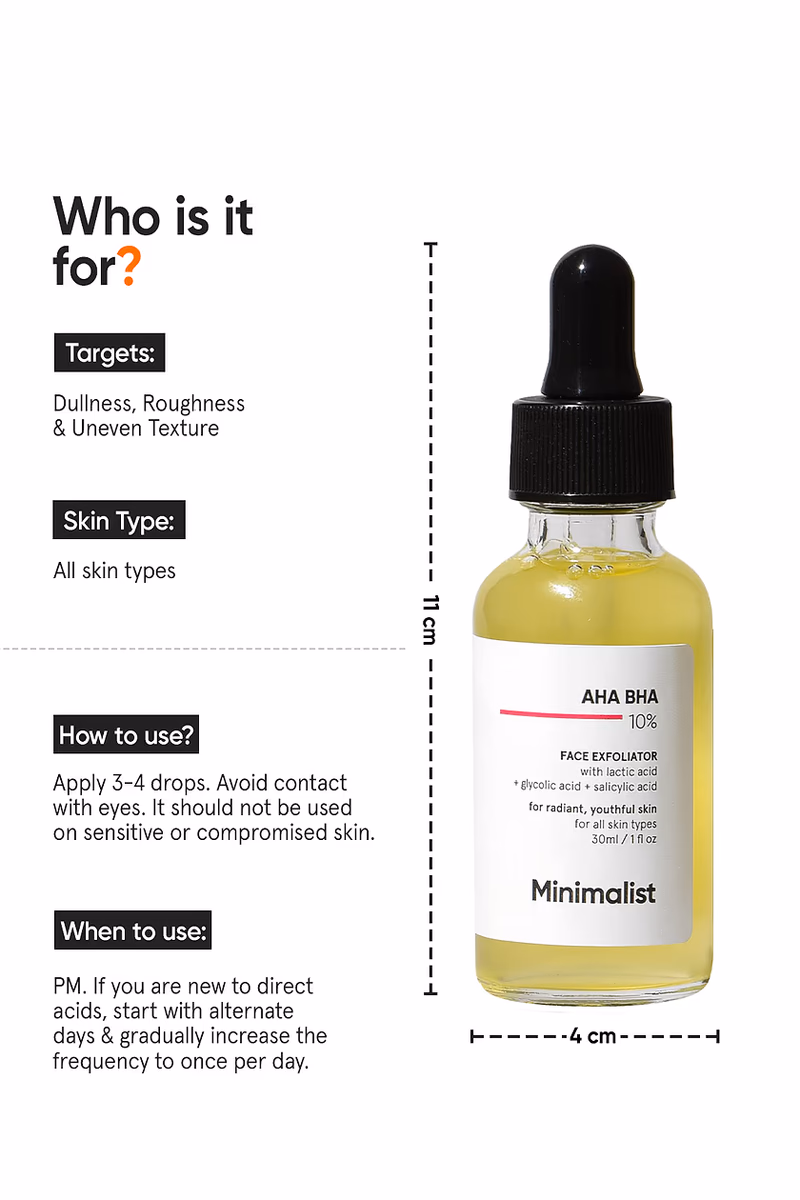 Minimalist - 10% AHA BHA - Face Exfoliator