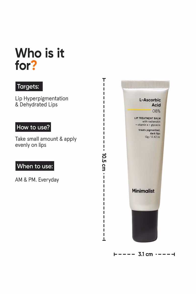 Minimalist - 8% L-Ascorbic Acid - Lip Treatment Balm