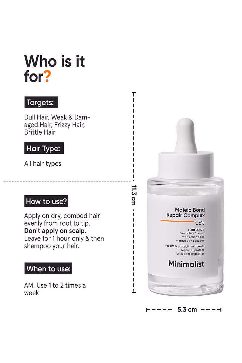 Minimalist - Maleic Bond Repair Complex - 05% - Hair Serum