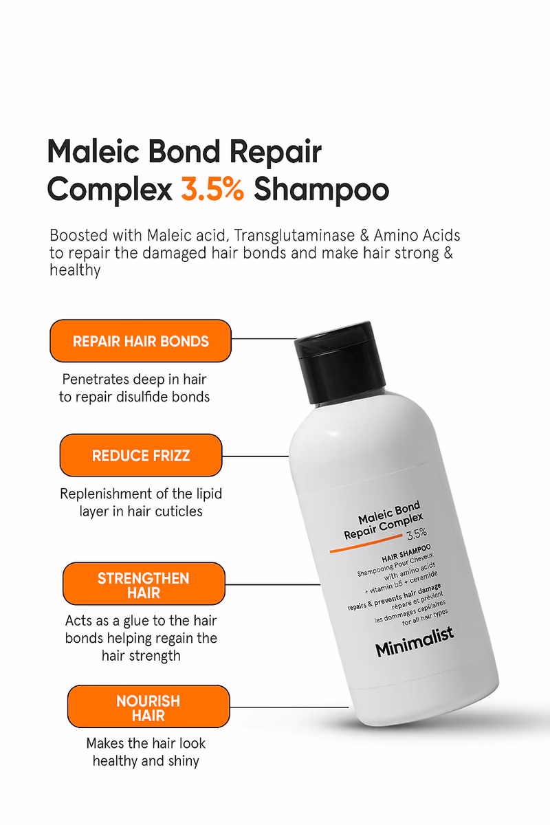 Minimalist - Maleic Bond Repair Complex 3.5% - Hair Shampoo
