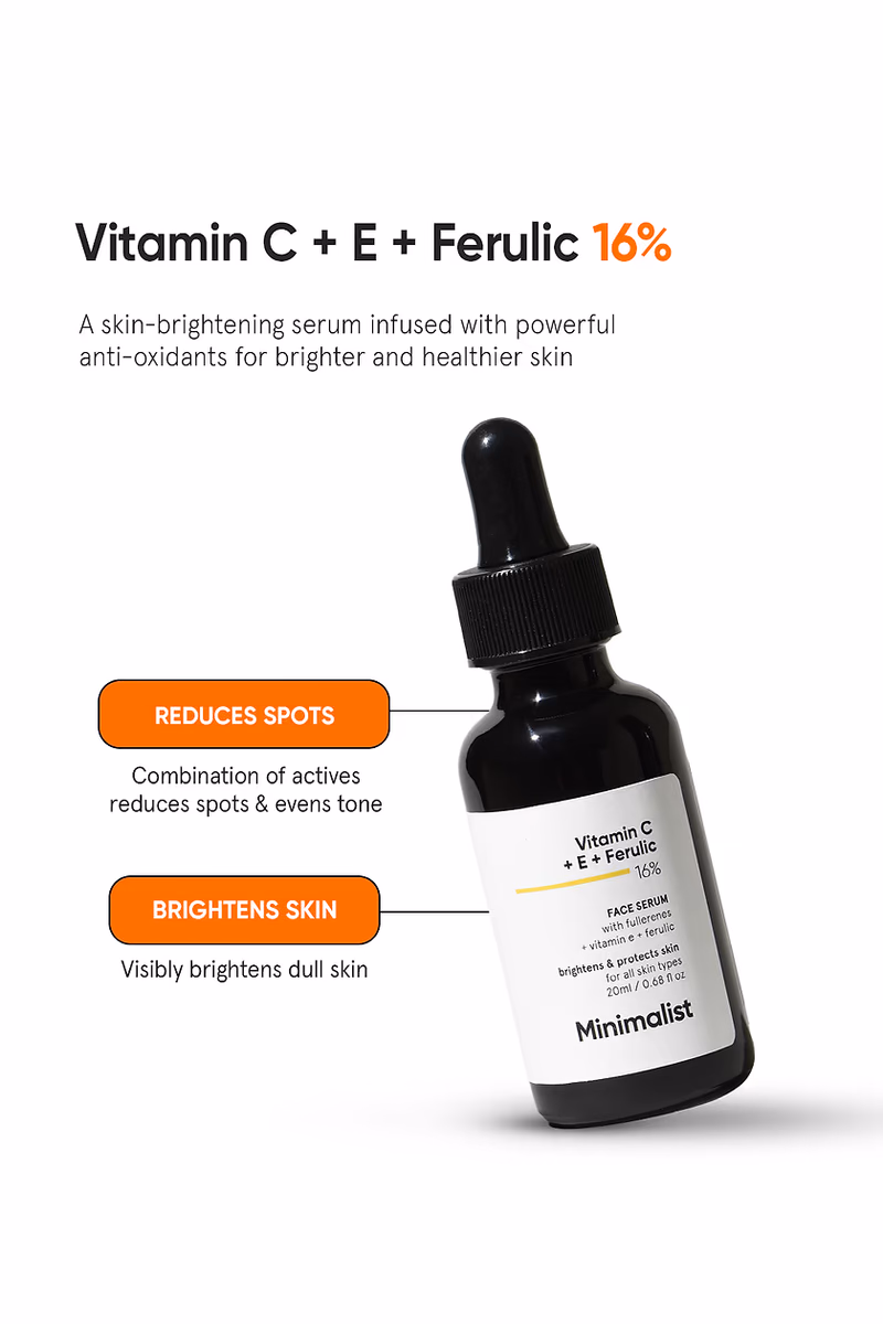 Minimalist - Vitamin C + E + Ferulic 16% - Face Serum