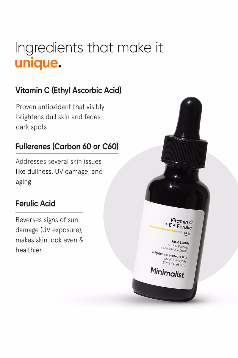 Minimalist - Vitamin C + E + Ferulic 16% - Face Serum