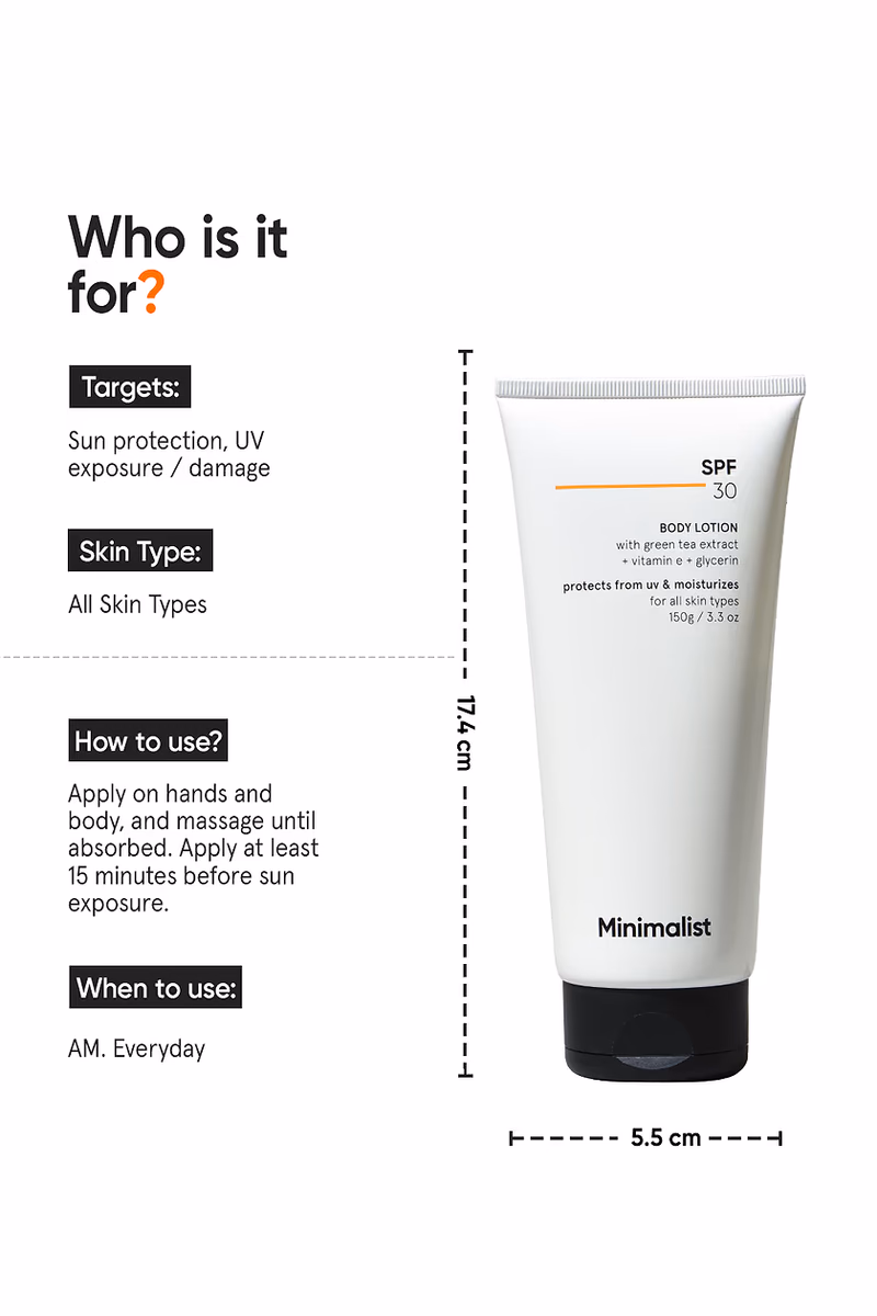 Minimalist - Spf 30 - Body Lotion