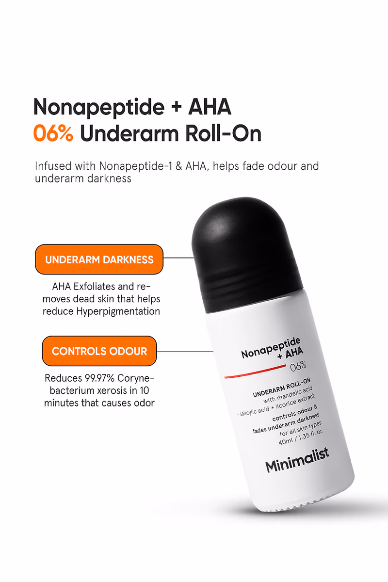 MINIMALIST - NONAPEPTIDE + AHA 06% - UNDERARM ROLL ON