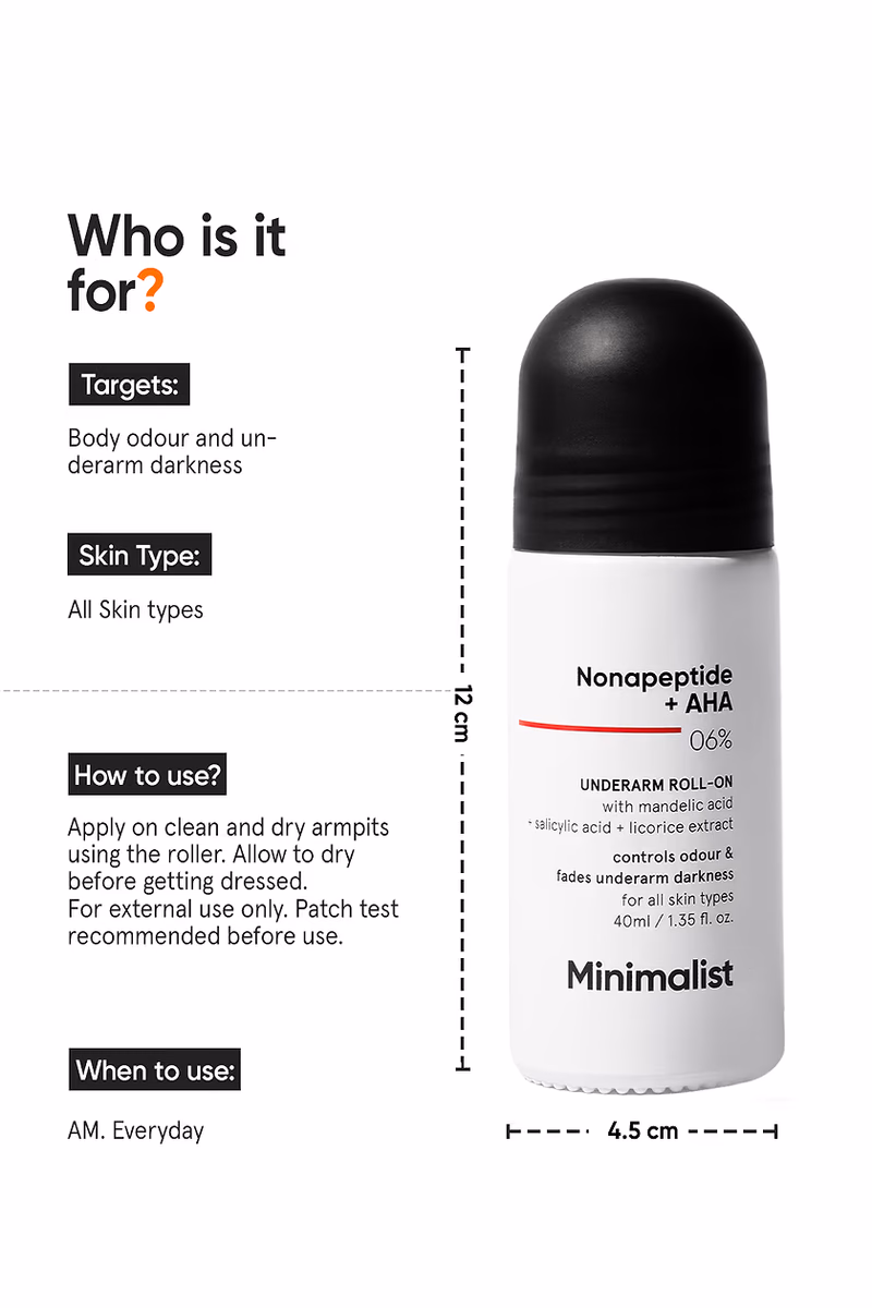 MINIMALIST - NONAPEPTIDE + AHA 06% - UNDERARM ROLL ON