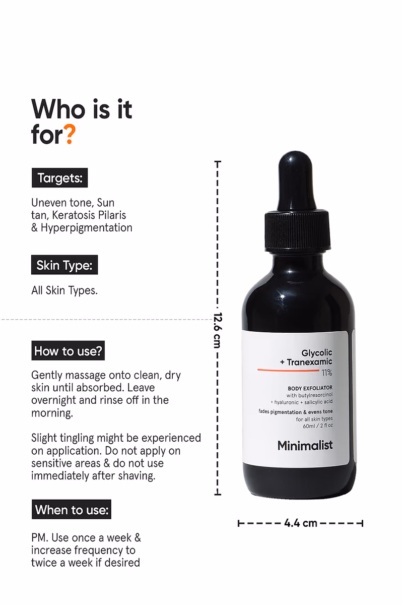 MINIMALIST - GLYCOLIC + TRANEXAMIC 11 % - BODY EXFOLIATOR
