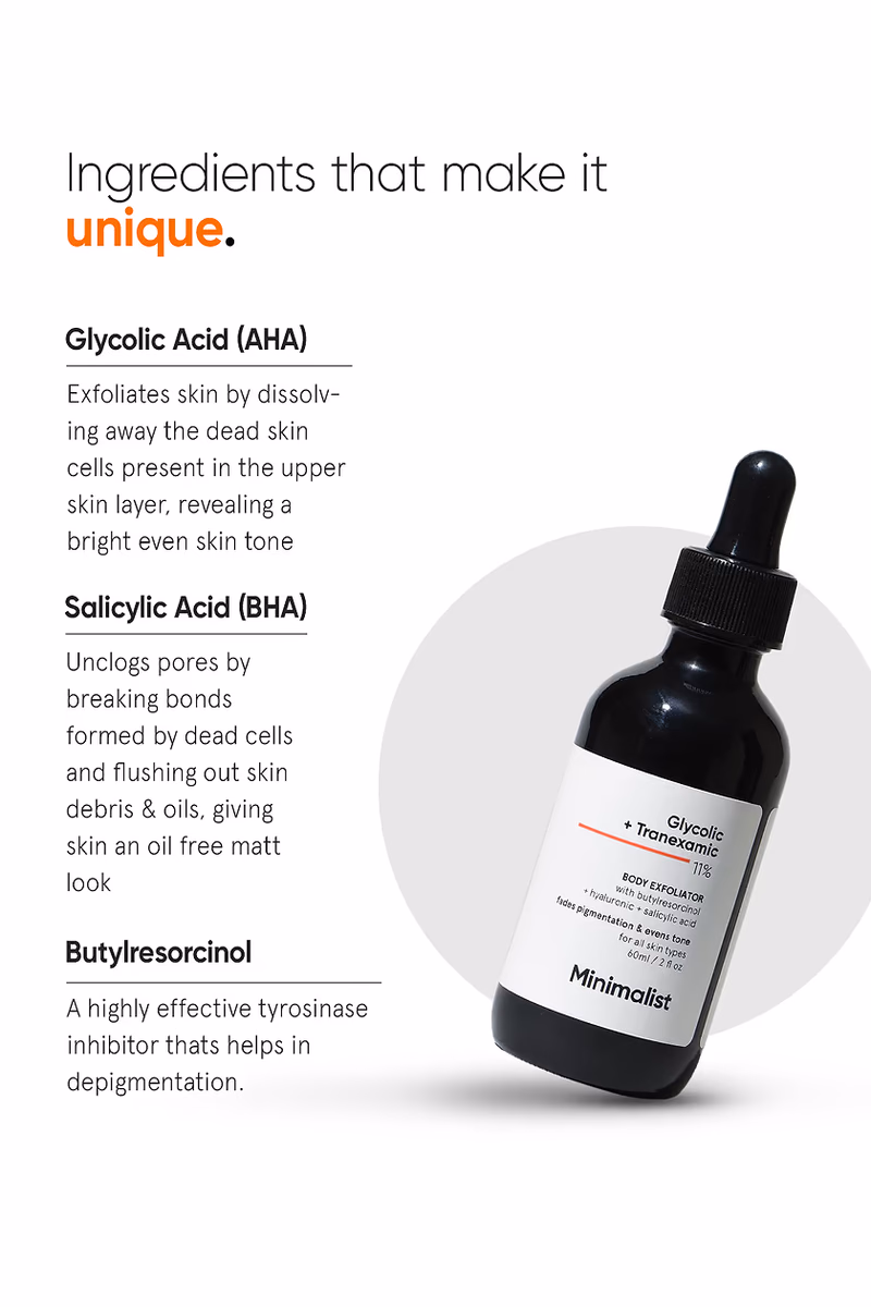 MINIMALIST - GLYCOLIC + TRANEXAMIC 11 % - BODY EXFOLIATOR
