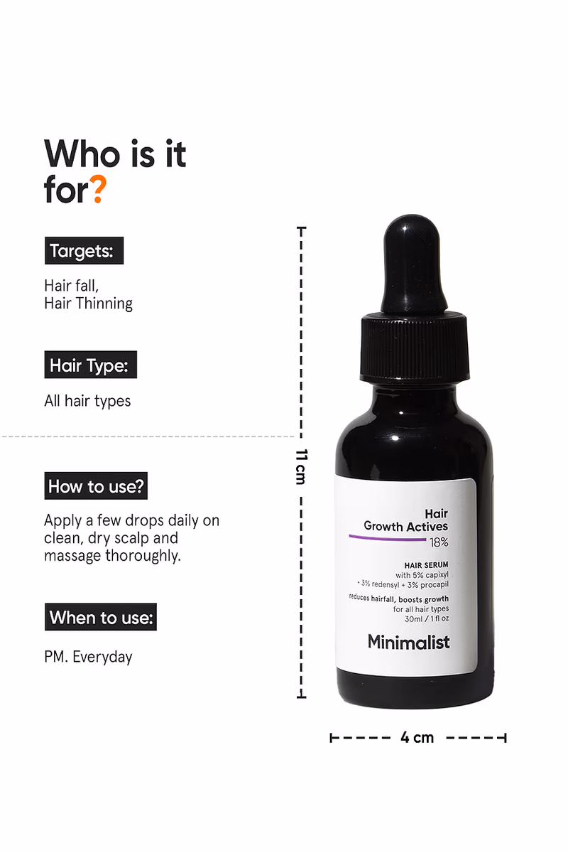 Minimalist - Hair Growth Actives -18% - Hair Serum