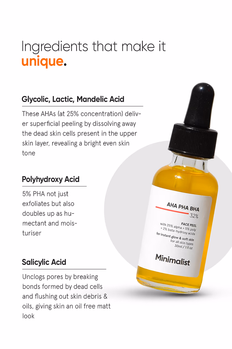 MINIMALIST - AHA PHA BHA  32 % - FACE PEEL