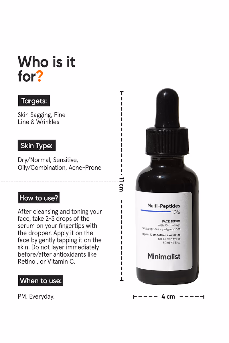 MINIMALIST - MULTI PEPTIDES 10% - FACE SERUM