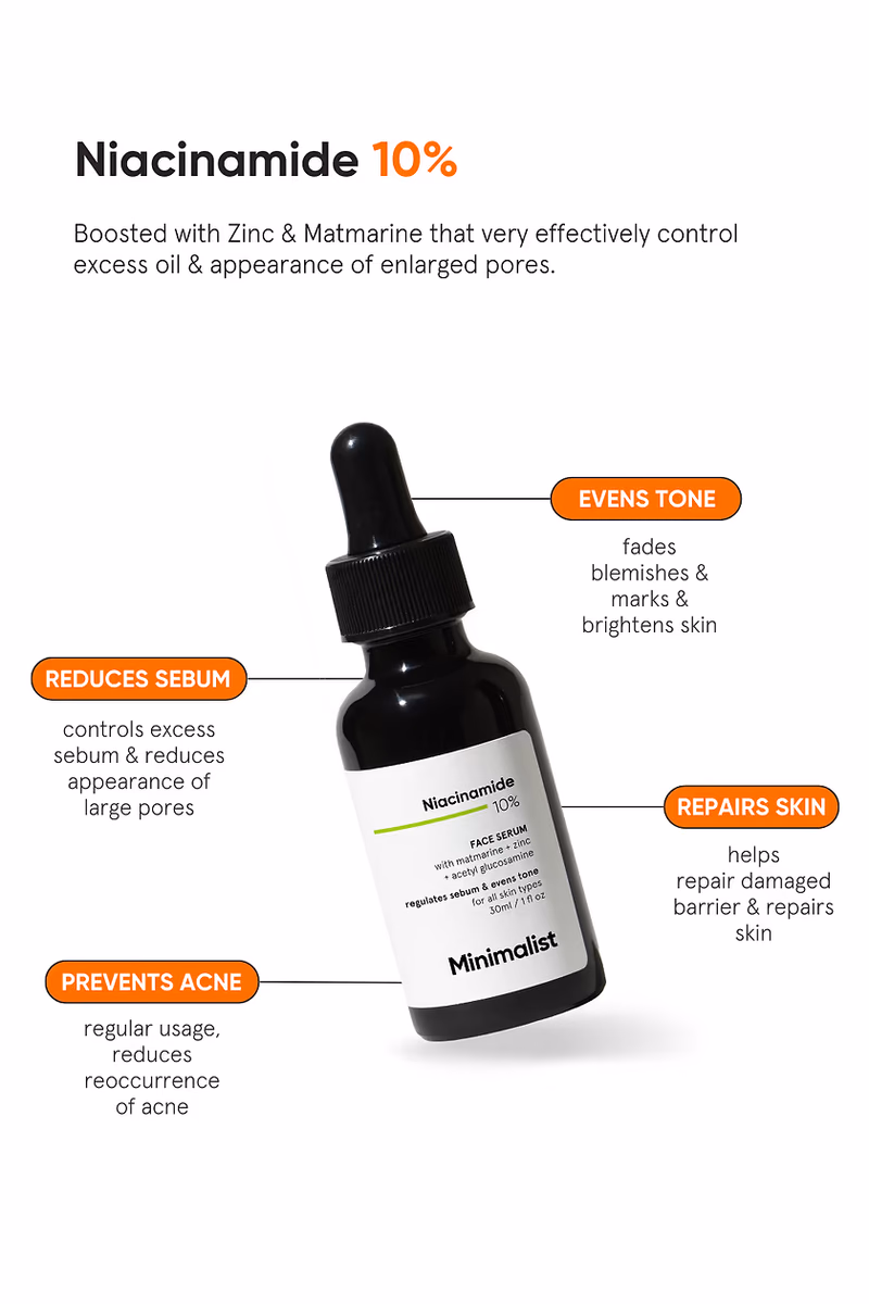Minimalist - 10% Niacinamide - Face Serum - With Matmarine + Zinc