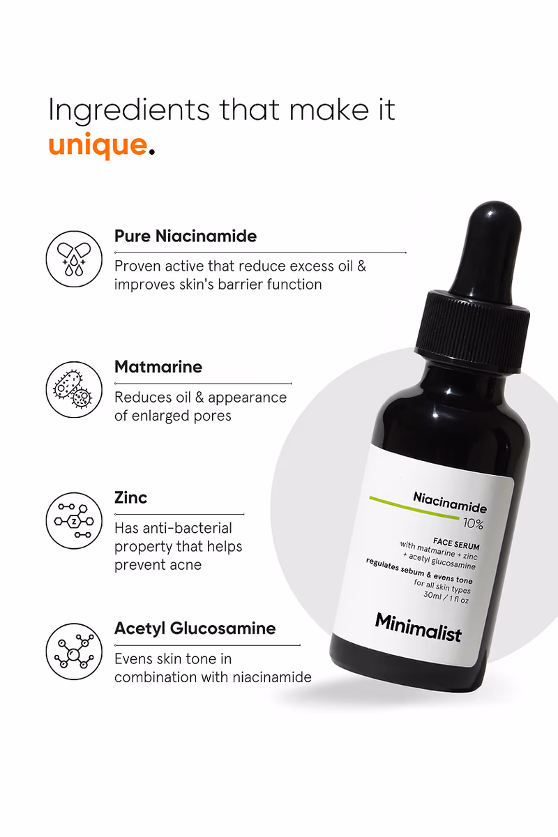Minimalist - 10% Niacinamide - Face Serum - With Matmarine + Zinc