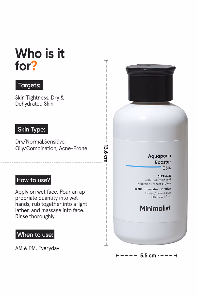 Minimalist - Aquaporin Booster 05% - Face Cleanser