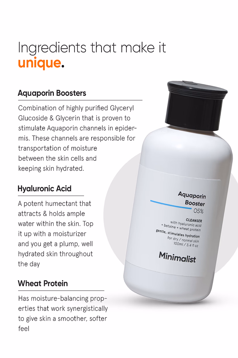 Minimalist - Aquaporin Booster 05% - Face Cleanser