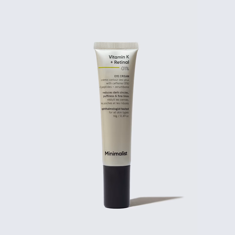 Minimalist - Vitamin K + Retinal 01% - Under Eye Cream With Caffeine 03%