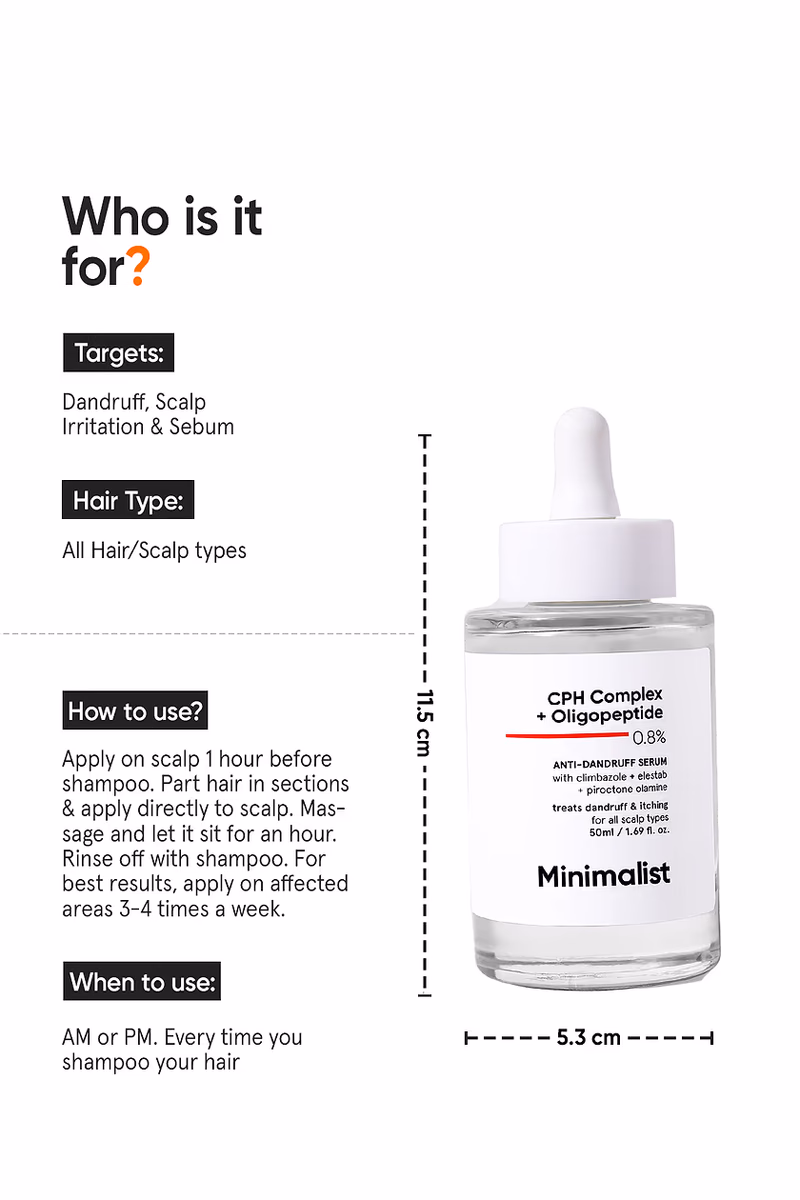 Minimalist - CPH Complex & Oligopeptide - 0.8% - Anti-Dandruff  Serum