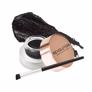 Makeup Revolution Gel Eyeliner Pot with Brush - Black