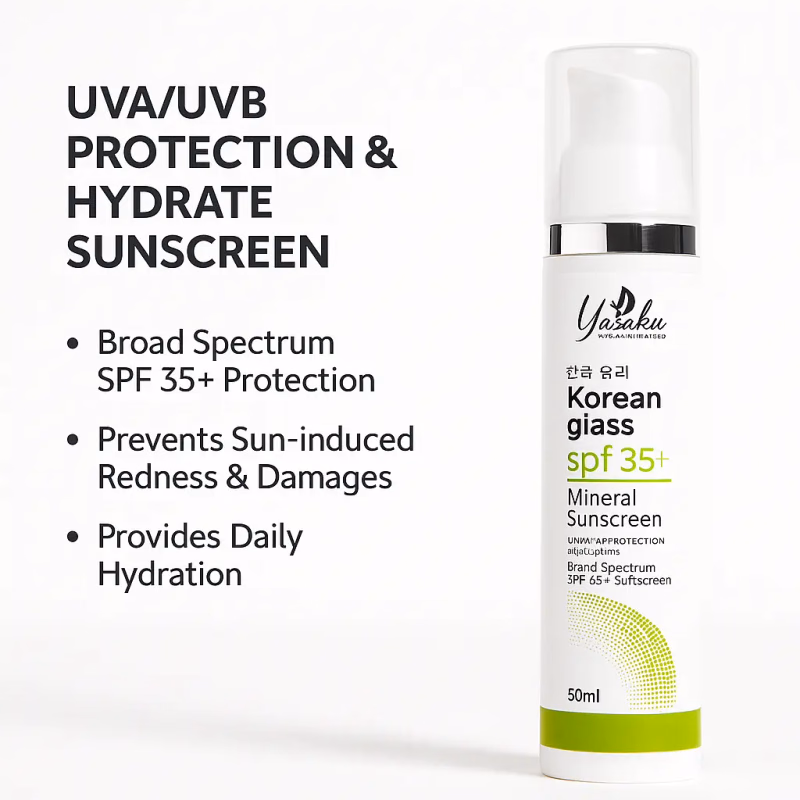 YASAKU - KOREAN GLASS - SPF35+ - MINERAL SUNSCREEN