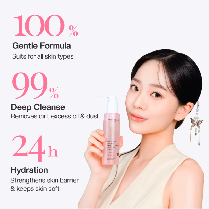 Mirabelle Korea - Red Rice - Deep Cleansing Face Wash