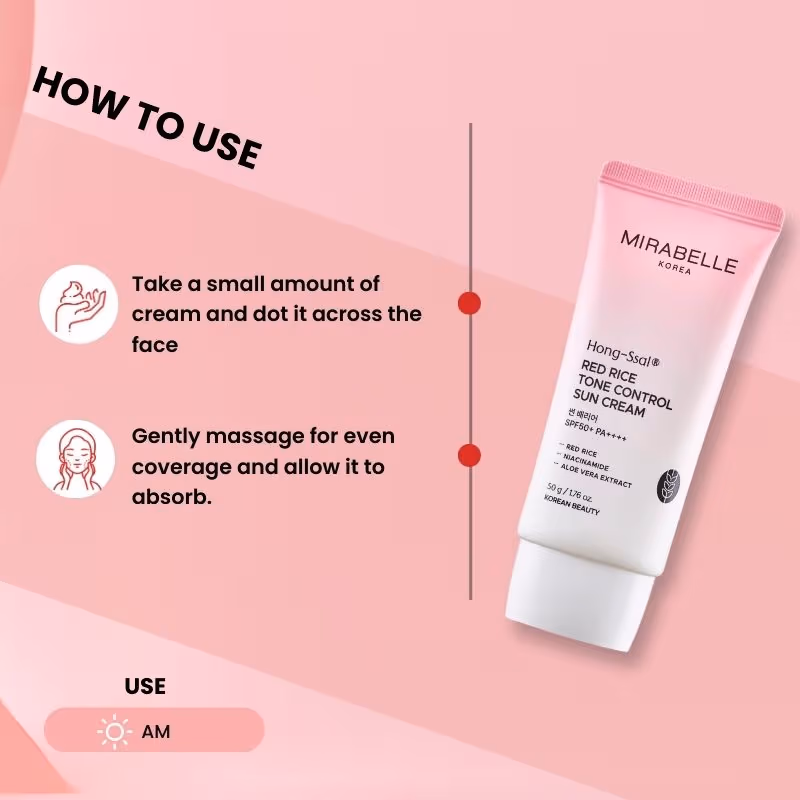 Mirabelle Korea - Red Rice - Sun Cream SPF 50+ PA++++