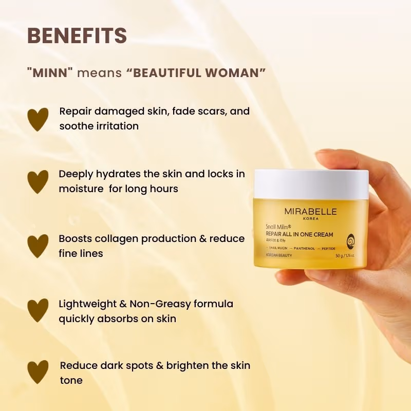 Mirabelle Korea - Snail Miin -Repair All In One Moisturing Cream