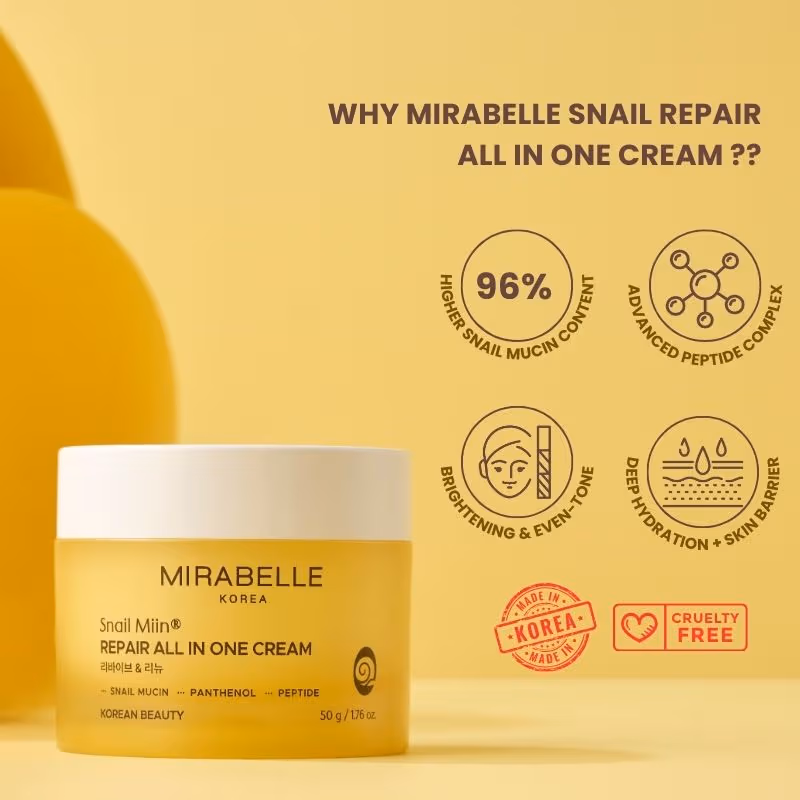 Mirabelle Korea - Snail Miin -Repair All In One Moisturing Cream