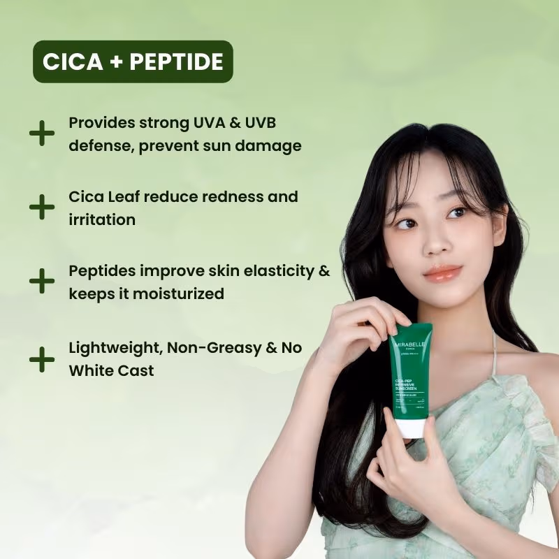 Mirabelle Korea - Cica + Peptide Intensive Sunscreen SPF 50+ PA++++