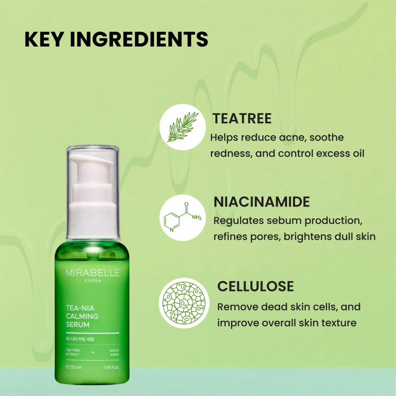 Mirabelle Korea - Teatree + Niacinamide Calming Serum