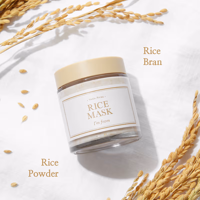 I'm From - Rice Mask - Brightening & Gentle Exfoliating Korean Face Mask, Minimizes Enlarged Pores