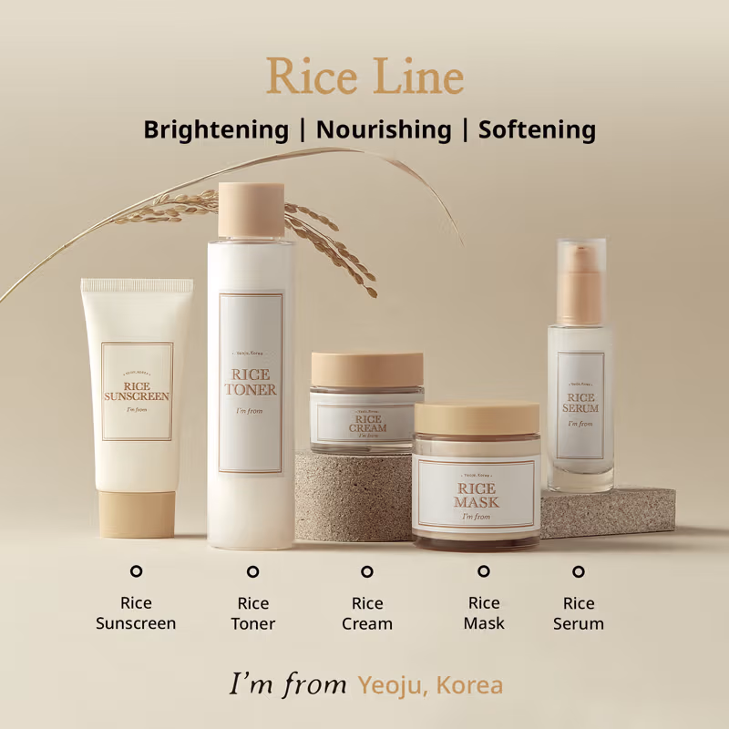 I'm From - Rice Mask - Brightening & Gentle Exfoliating Korean Face Mask, Minimizes Enlarged Pores