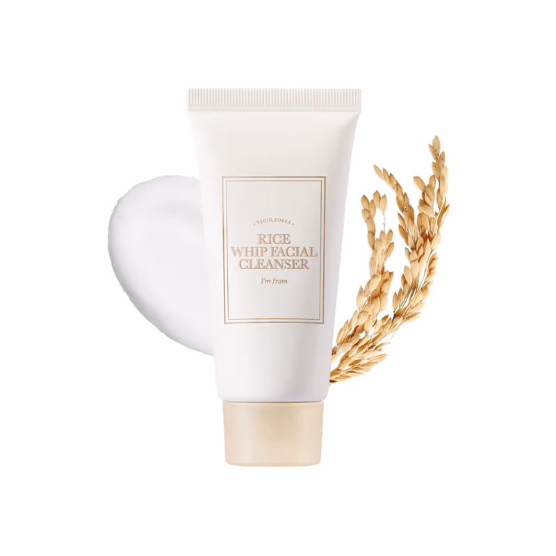 I'm From - Rice Whip Facial Cleanser - Brightening Korean Rice Cleanser, AHA, BHA, Dry & Dull Skin