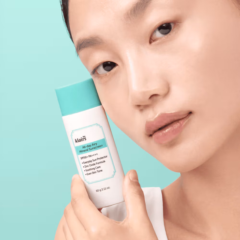 Klairs - All-Day Airy Mineral Sunscreen - SPF50+ PA++++ with Zinc For Acne Prone & Sensitive Skin