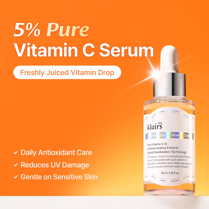 Klairs - Freshly Juiced Vitamin Drop - Pure Vitamin C Serum & I'm From Rice Toner - Ultimate Glow Combo