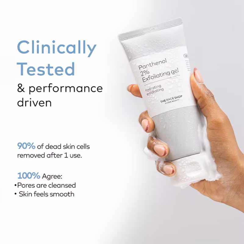 The Face Shop - Alltimate Panthenol 2% Exfoliating Gel - Korean Cleansing Scrub with AHA, BHA, LHA, PHA