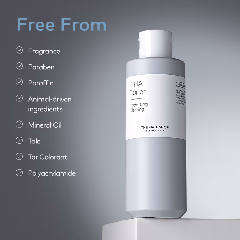 The Face Shop - PHA Toner with Hyaluronic Acid ΓÇô Liquid Exfoliant & Hydrates Skin to Improve Texture
