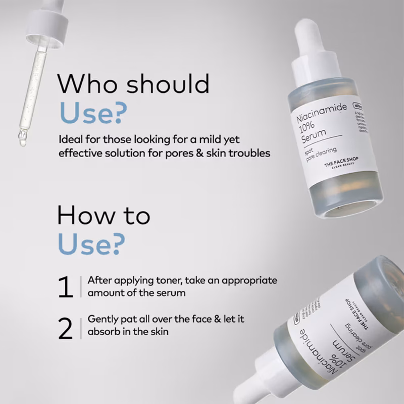 The Face Shop - Alltimate Niacinamide 10% Korean Serum - Reduces Oil & Minimizes Pores, for Oily Skin