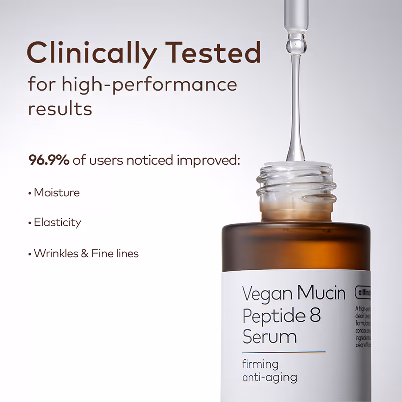 The Face Shop A - lltimate Vegan Mucin Peptide 8 Serum - No Snails, Korean, Anti Aging, Hydrating