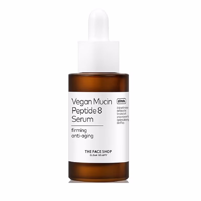 The Face Shop A - lltimate Vegan Mucin Peptide 8 Serum - No Snails, Korean, Anti Aging, Hydrating