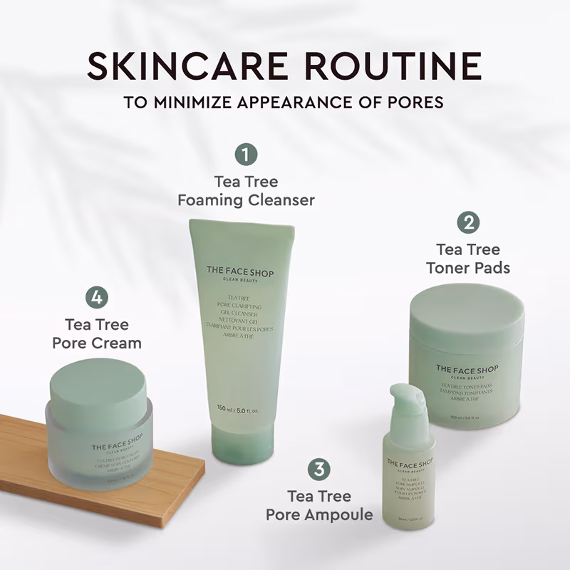 The Face Shop - Tea Tree Pore Cream - Korean Moisturizer with AHA, Salicylic Acid (BHA) & PHA for Acne
