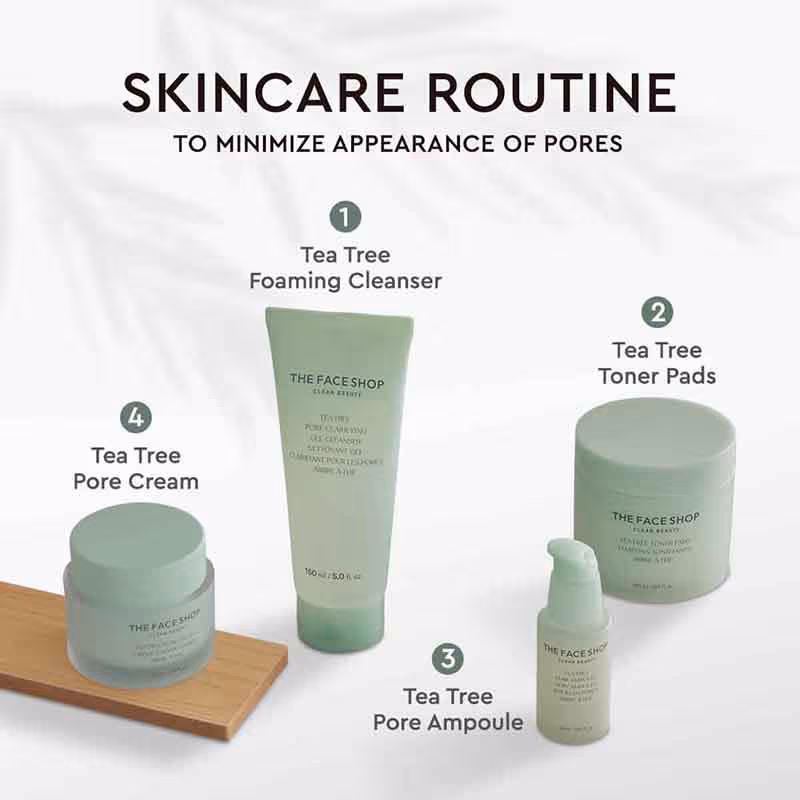 The Face Shop - Tea Tree Korean Toner Pads - with AHA, Salicylic Acid (BHA) & PHA for Acne & Oily Skin