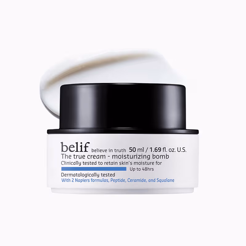 Belif - Moisturizing Bomb Cream - Vegan Korean Face Cream with Ceramides & Peptides For Barrier Repair