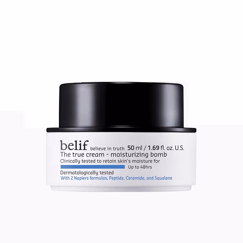 Belif - Moisturizing Bomb Cream - Vegan Korean Face Cream with Ceramides & Peptides For Barrier Repair