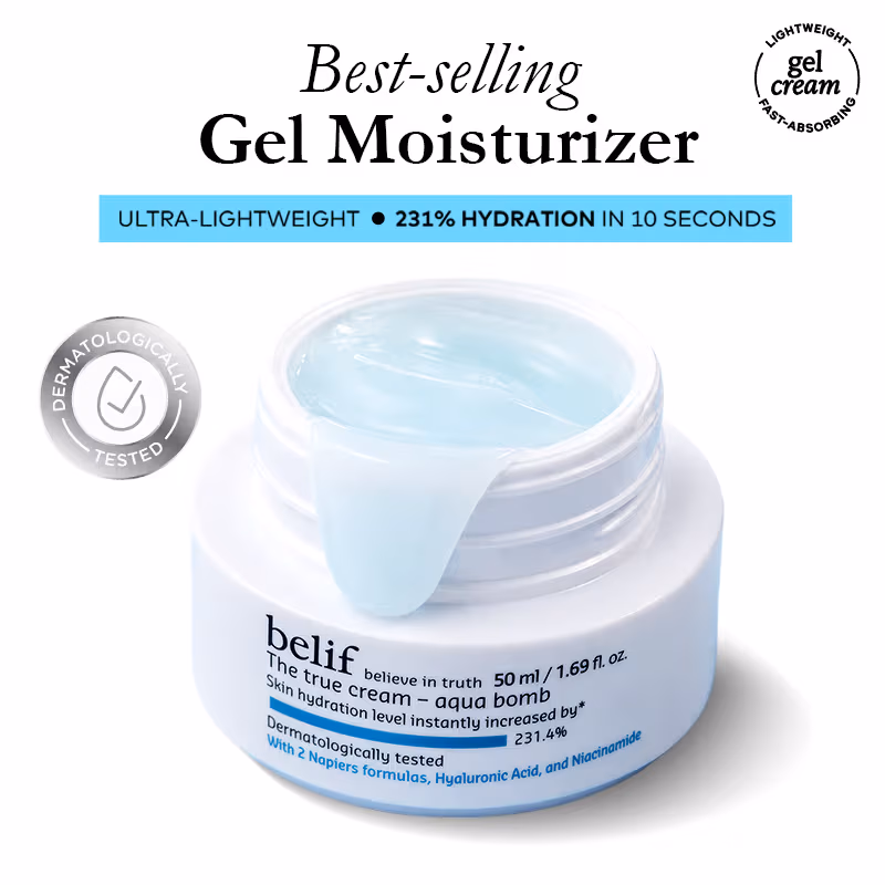 Belif - The True Cream Aqua Bomb - Dermat Tested Moisturizer, Increases Skin Hydration By 70%