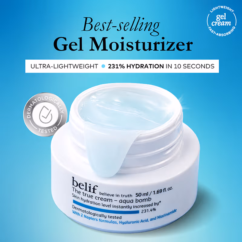 Belif - The True Cream Aqua Bomb - Dermat Tested Moisturizer, Increases Skin Hydration By 70%