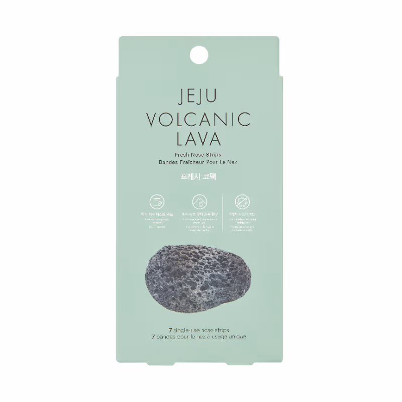 The Face Shop - Jeju Volcanic Lava Fresh Nose Strips, Nose Patches To Remove Blackheads & Whiteheads