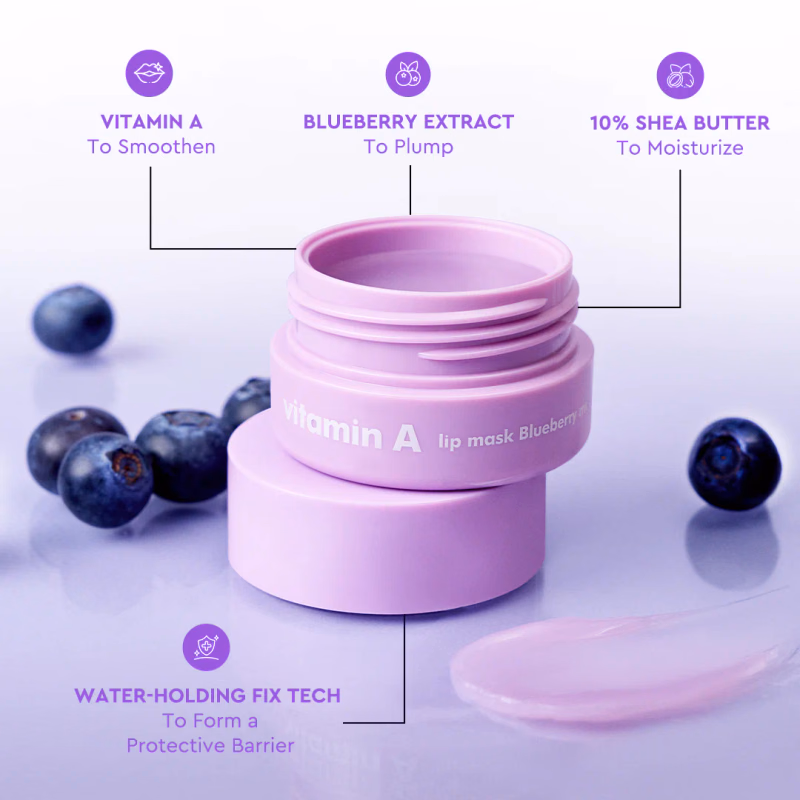 The Face Mask - Vitamin A lip mask Blueberry