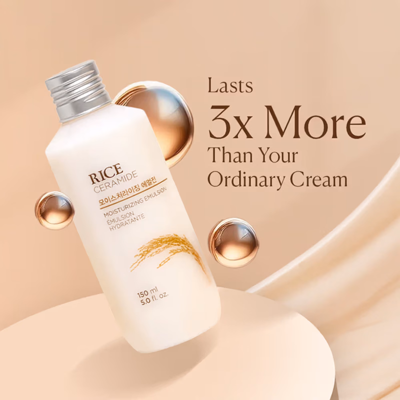 The Face Shop - Ceramide & Rice Emulsion - Brightening Moisturizer for Dull & Dry Skin